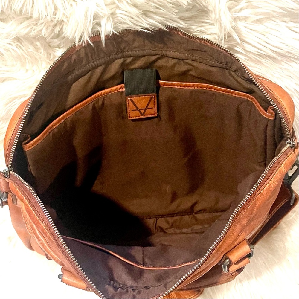 Vilenca Holland Genuine Leather Laptop Bag - cognac NWOT - Picture 4 of 6